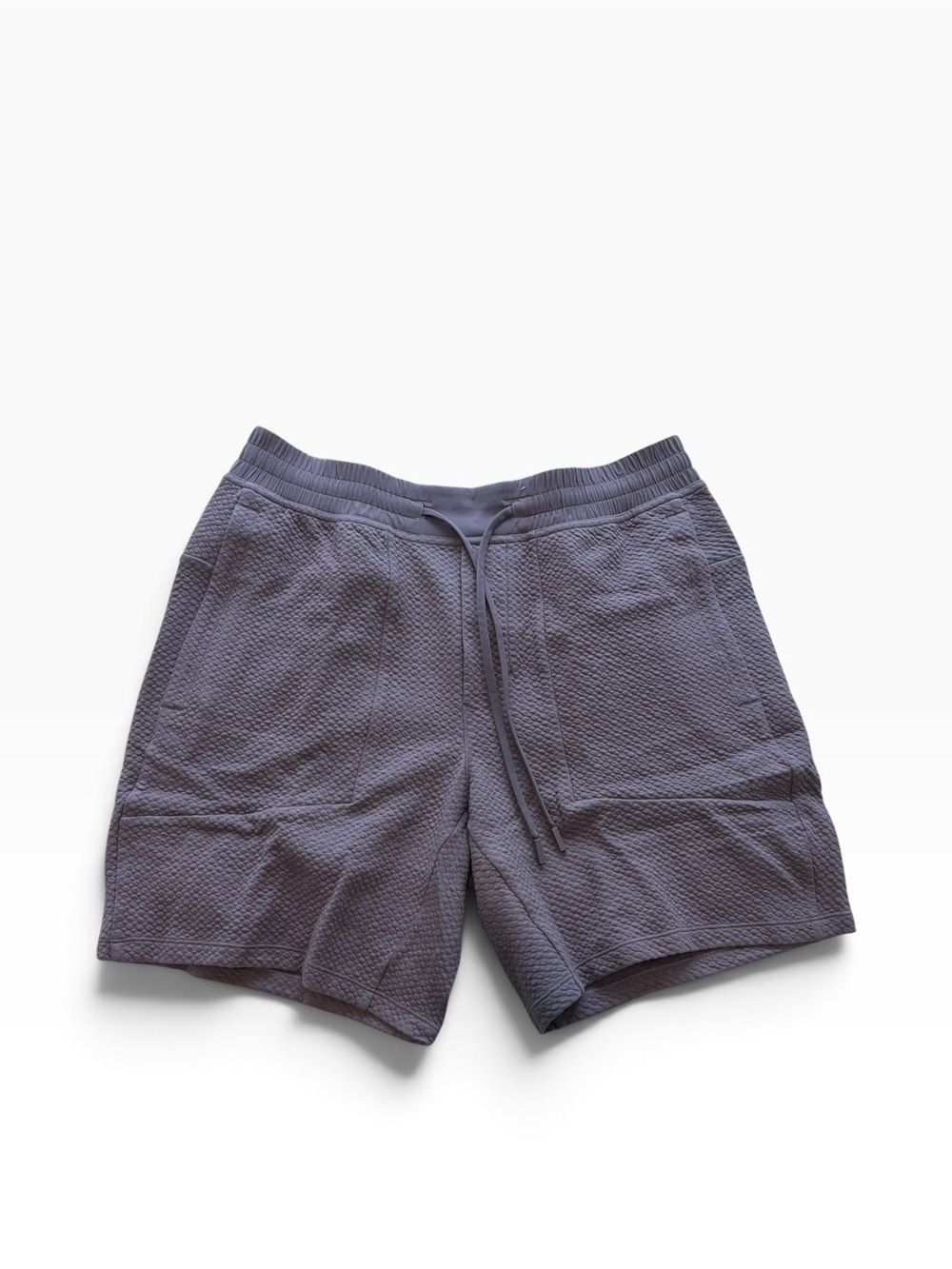 Men's Textured TECH Drawstring Shorts - Mauve Gray